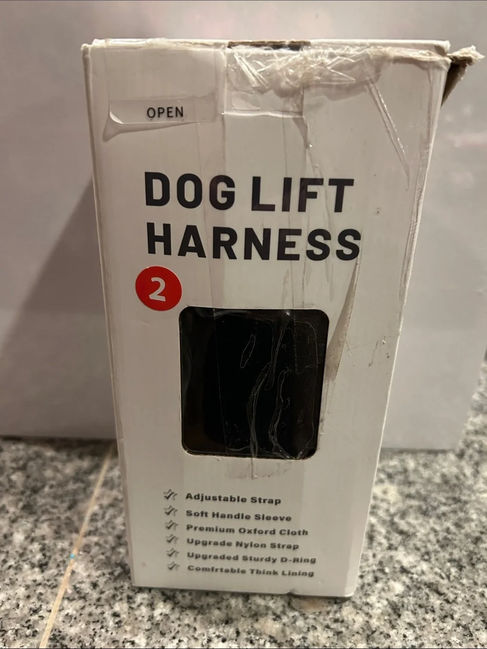 Dog Lift Harness - Black - Unbranded